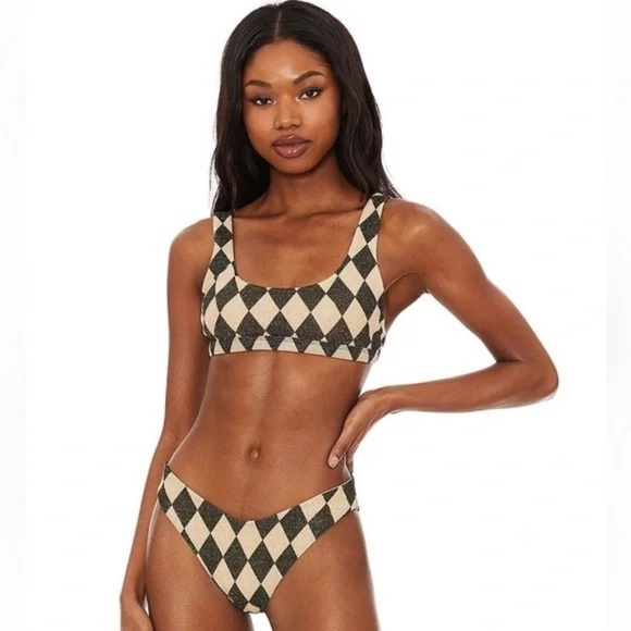 New! SET Beach Riot  Peyton Top Matching Bottom in Diamond Shimmer 31365 - Picture 1 of 15